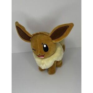 Authentic Pokemon‎ Eevee Winking Face 2022 Plush